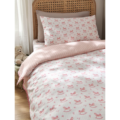 Stacey Solomon Vintage-Inspired Horses Cotton Duvet Set