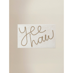 Cream Yee Haw Cotton Bath Mat