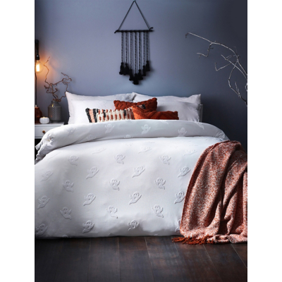 Furn Ghost Tufted 100% Cotton Duvet Cover Set