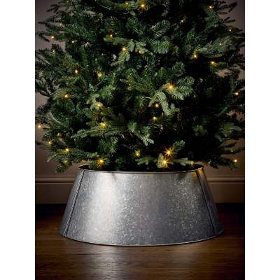 Silver Metal Christmas Tree Skirt