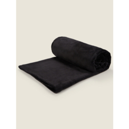 Black Super-Soft Throw - 200cm x 220 cm