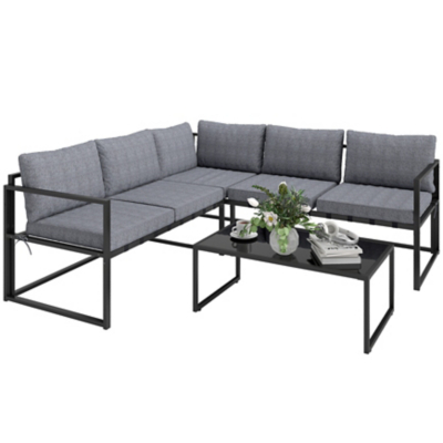 Outsunny 3 Piece L-Shape Garden Corner Sofa