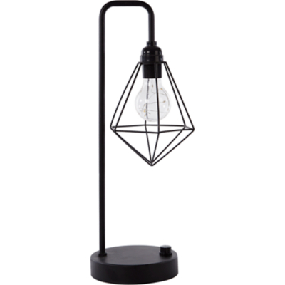 Black Geometric-Shaped Table Lamp