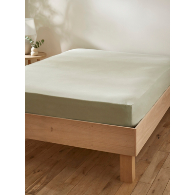 Martex Touch of Linen Pistachio Green Fitted Sheet