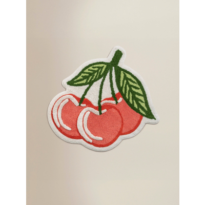 Lucky Charm Cherries Shaped Cotton Bathmat