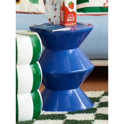 Cobalt Blue Metal Side Table