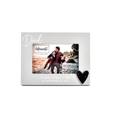 Moments Wooden Photo Frame with Heart 6 x 4 - Dad