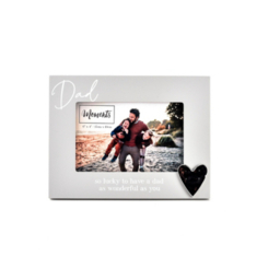 Moments Wooden Photo Frame with Heart 6 x 4 - Dad