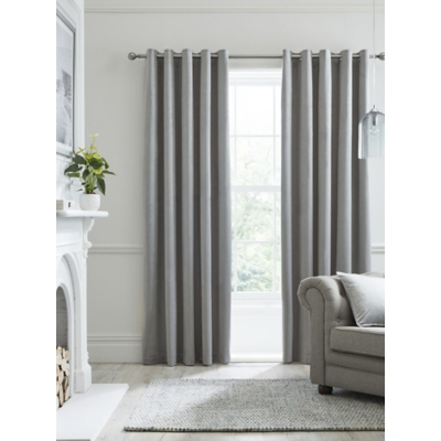 Laurence Llewelyn-Bowen Silver Montrose Eyelet Curtains