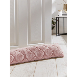 Catherine Lansfield Cosy Diamond Blush Door Draught Excluder