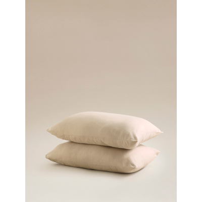 Brushed Cotton Plain Pillowcase Pair