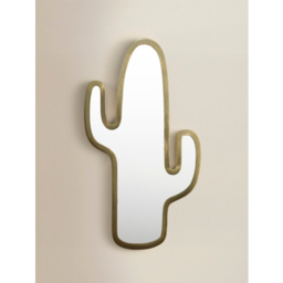 Gold-Tone Cactus Mirror