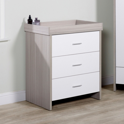 Ickle Bubba Grey & White Pembrey Changing Unit / Chest