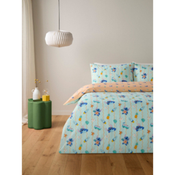 Disney Stitch Blue & White Summer Reversible Duvet Set