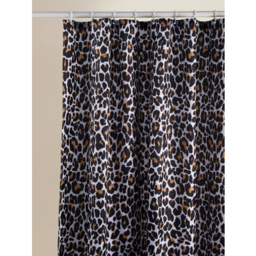 Beige Leopard Print Shower Curtain