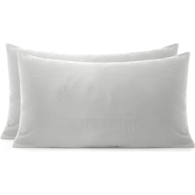 Brushed Cotton Plain Pillowcase Pair