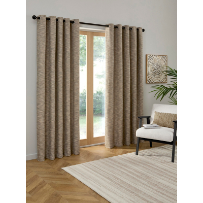 Curtina Natural Talon Woven Eyelet Curtains
