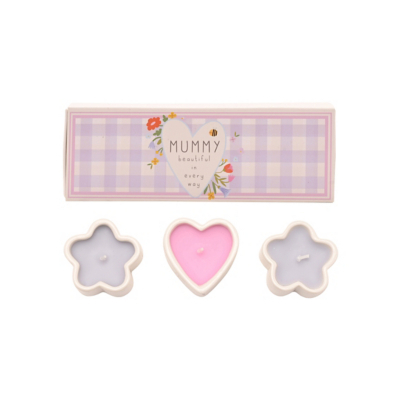 Love Life Set Of 3 Mini Candles - Mummy