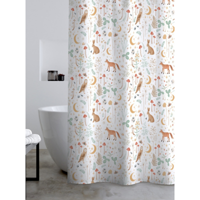Catherine Lansfield White Enchanted Twilight Shower Curtain