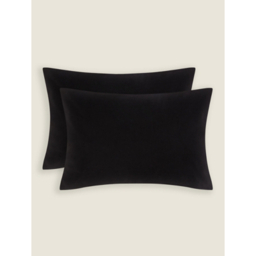 Brushed Cotton Plain Pillowcase Pair