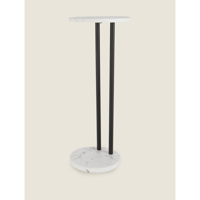 White Marble Effect Bath Table