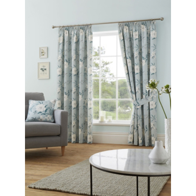 D & D Duck Egg Eve Pencil Pleat Curtains