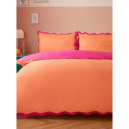 Furn Pink & Orange Wiggle Scallop Duvet Set