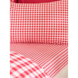 Catherine Lansfield Red Bamford Gingham Fitted Sheet