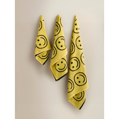 Yellow Lucky Charm Smiles Cotton Towel Range