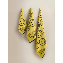 Yellow Lucky Charm Smiles Cotton Towel Range