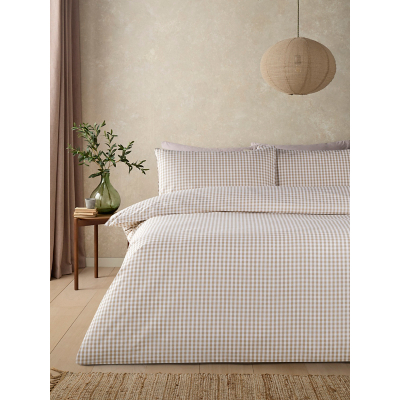Gingham Piped Edge Duvet Set