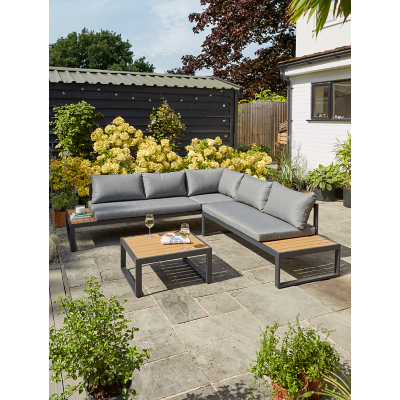 Low Level Outdoor Corner Sofa and Coffee Table Set