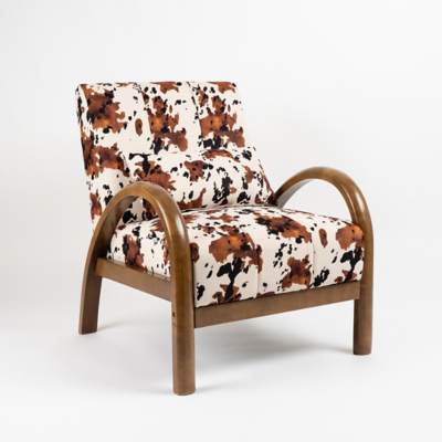 Scottish Everlasting Cow Print Accent Chair