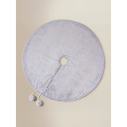 Grey Plush Christmas Tree Skirt