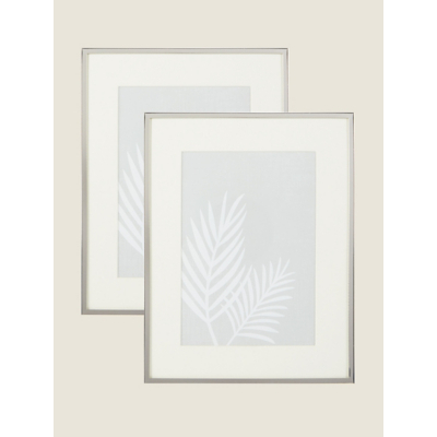 Silver-Tone Slim Photo Frame 7x5 Inch - Set of 2