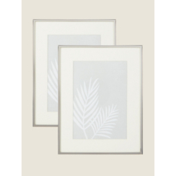 Silver-Tone Slim Photo Frame 7x5 Inch - Set of 2