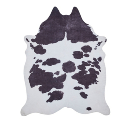 Think Rugs Black & White Faux Cow Print Rug