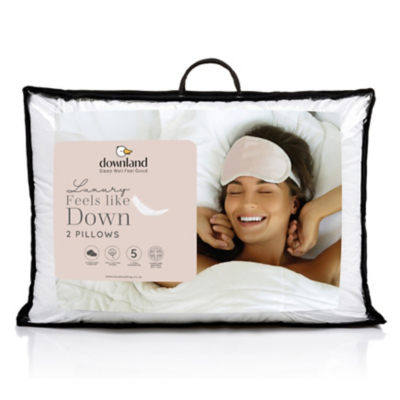 Downland Luxury Cotton Feels Like Down Pillows - Pack of 2