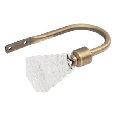 A-International Brass Crystal Ball Curtain Holdback Pair