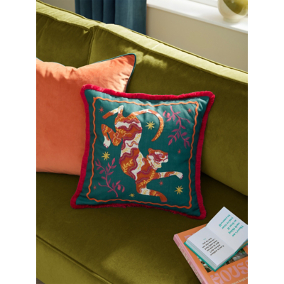 Furn Les Animaux Tigeress Tufted Cushion