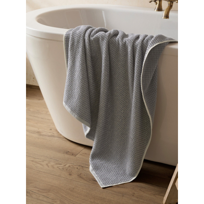 Yard Blue Hebden Textured Waffle Towel Range