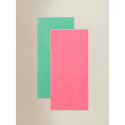 Pink & Green Cotton Beach Towels - Set of 2