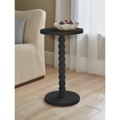 Black Bobbin Side Table