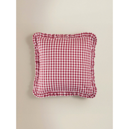 Gingham Frill Cushion
