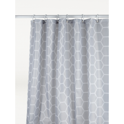 Grey Honeycomb Shower Curtain