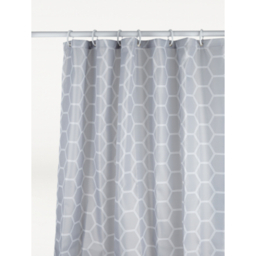Grey Honeycomb Shower Curtain