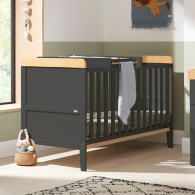 Tutti Bambini Rio Slate Grey & Oak Cot Bed Bundle