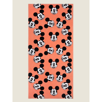 Disney Mickey Mouse Printed Coral Beach Towel