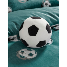 Black & White Football-Shaped Cushion