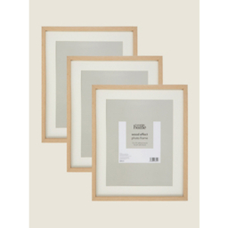 Brown Plastic Wood Frame 10x8 Inch - Set of 3